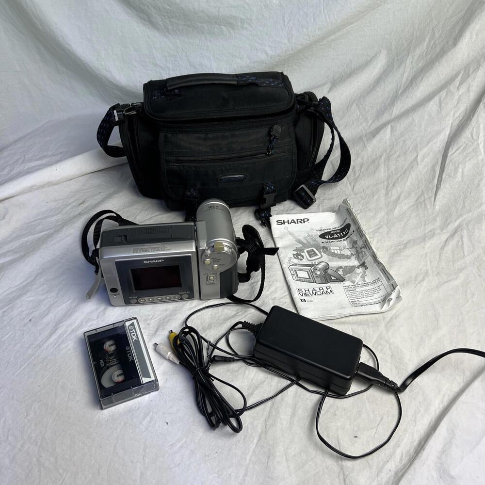 Vintage Sharp Viewcam VL-A111U 8mm Camcorder Video Camera 16X Power Zoom *READ*